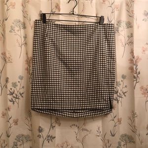 NWOT Plus size checkered gingham plaid miniskirt